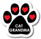 Magnet Me Up Cat Grandma Pawprint Car Magnet - 5 Paw Print Auto Truck Fridge Decal Magnet