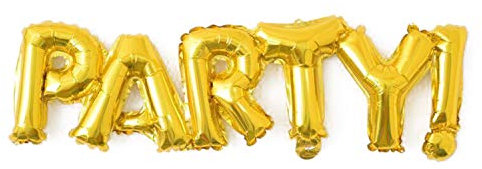WeAreAwesome Folien-Ballon Luft-Ballon Party Gold Schriftzug Aufpusten Geburtstag Hochzeit Feier