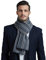 WANYING Herren Wolleschal mit Kaschmiranteil 35% Wolleanteil 65% Herrenschal Kaschmirschal Strickschal Super Warm Weich Casual Business - Schmal Gestreift Anthrazit & Dunkelbeige