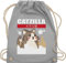 Turnbeutel Rucksack - Anime Geschenke - Catzilla - Big Cat - Unisize - Hellgrau - otaku merch turnbeutel+anime geschenk+anime katze turnsack japanische tasche anime+tasche animi beutel anemie