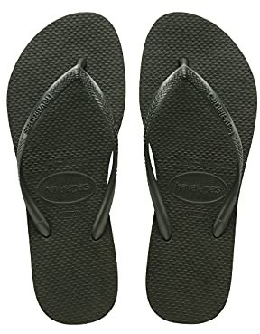Havaianas Slim, Infradito Donna, Green Olive, 41/42 EU