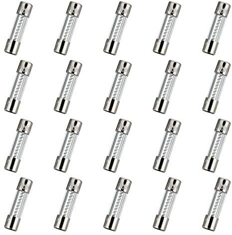 HUAREW T10AL250V 20 Stück 5x20mm langsam schmelzen glas sicherungen 10A 250V 0,2 x 0,78 Zoll Zeitverzögerungs sicherungen