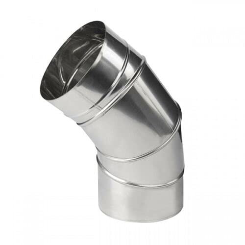 Stainless Steel Adjustable Elbow - 90, 45, 15 - Degree Chimney Liner Ducting Bend Pipe. (140mm)