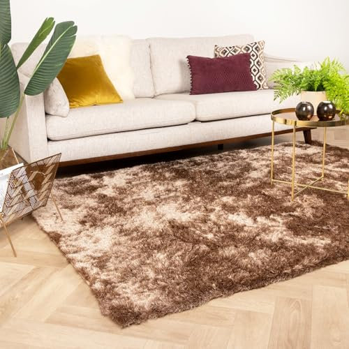 FRAAI | Home & Living Hochflor Teppich - Glorious Taupe - Shaggy, Einfarbig - Modern, Skandinavisch - Wohnzimmer, Esszimmer, Schlafzimmer - Fellteppich - Carpet