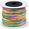 Perlen Kordel 100m/0.8mm Unelastisch Faden Regenbogen Farbe Perlenschnur Bastelschnur für DIY Halskette Armband Handwerk Schmuckherstellung