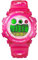 HMJIA Montre Enfant Garcon Fille pour 5-16 Ans, Montre Numérique Enfant étanche 5ATM avec Alarme/Date/Chronomètre/LED (Rose Rouge Transparent)