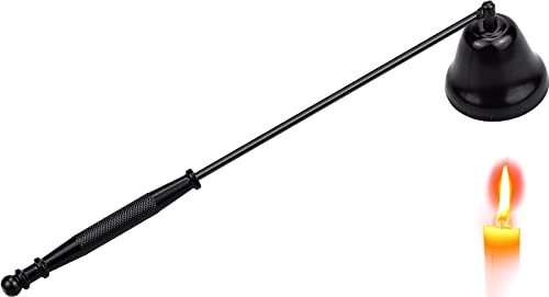 ALFFREUDE Éteignoir à Bougie en Acier Inoxydable Eteignoir Bougie Noir Vintage Extincteur de Bougie avec Manche Long 22CM pour Aromathérapie, Bougies, Bougies Chauffe-Plat Éteindre La Bougie