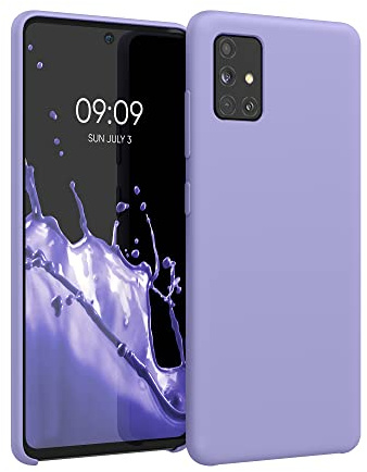 kwmobile Handyhülle für Samsung Galaxy A51 Hülle - Case Silikon - Kabelloses Laden - Schutzhülle Cover in Lavendel