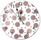 Moderno orologio da parete rotondo elegante oro rosa a pois neri silenziosi orologi da parete per cucina, ufficio, orologio da appendere retrò, 14 pollici