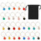 MOSNLEILA 26PCS Wine Glass Charms Wine Charms for Stem Glasses Wine Glass Markers Wine Glass Identifier Charms Rings Funny Drink Markers Wine Glass Tags for Christmas Wine Party Decorations（Letters）