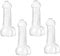 RESOYE 4Pcs Transparent Creative Wine Glass, Beer Juice Cup High Boron Martini Cocktail Glasses Funny Whiskey Cup for Bars, Swimming Pool, Birthday Party, Black