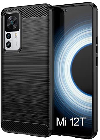 betterfon Hülle Kompatibel mit Xiaomi 12T / 12T Pro | Handyhülle für 12T / 12T Pro | Carbon Handy Tasche | Schwarz