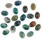 HOBBIESAY 20 Stück Natürliche Moosachat Cabochons Chakra Steine Mit Flacher Rückseite Ovaler Quarz Chakra Stein 14x10mm Kristalle Edelstein Cabochons Zur Schmuckherstellung