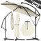 Kingsleeve Sombrilla Jardín Grande Incluye Soporte y Funda Ø 330 cm Plegable Ajustable Intemperie