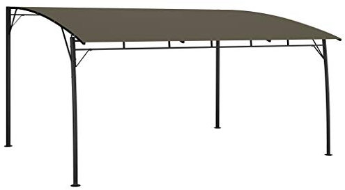 PURADAY Garten-Sonnenschutz 4x3x2,55 m Taupe Pavillon Wasserdicht Stabil Gartenpavillon Terrassenü Berdachung Markise für Familientreffen Und Verschiedene Outdoor-AktivitäTen Verwendet Werden