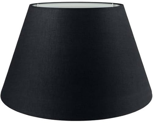 Wogati® Premium Lampenschirm E14/E27 Baumwolle | Verschiedene Größen & Farben | Schwarz/Größe: 2XL | Für Stehlampe, Hängelampe und Tischlampe