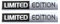 2pc Limited Edition Emblem Abzeichen Aufkleber Aufkleber Fit für Universal Car Truck（Silberfarben/Schwarz）