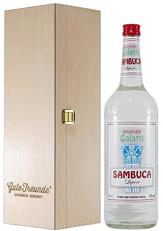 Galatti Sambuca Anislikör mit Geschenk-Holzkiste