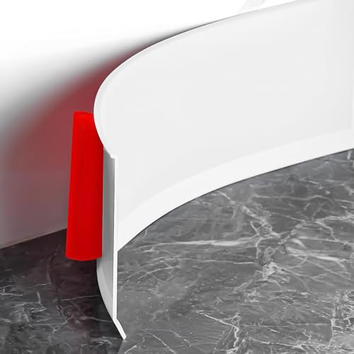 Battiscopa Adesivo, 300CM x 10cm Bianco Battiscopa PVC, Nastro Sigillante Autoadesivo per Cucina e Bagno