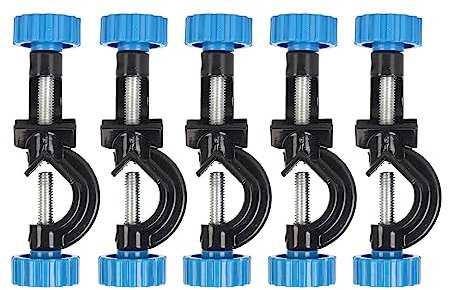 5 Stück Laborständer Klemmhalter, Laborständerklemme, Aluminiumlegierung Rechtwinkliger Laborhalterungshalterung, Schwere Kopfklemmen mit Drehbarem Knopf Unterstützung für Labor