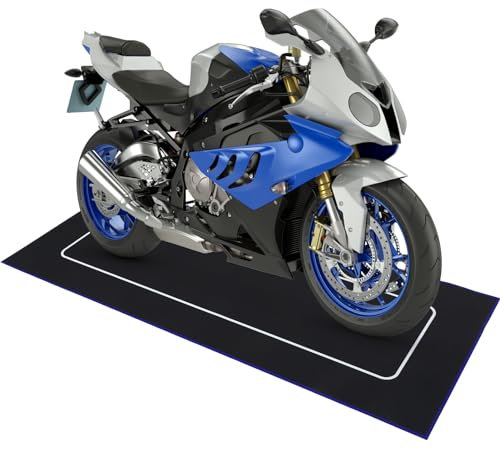 Drydiet Tappetino per moto e garage, lavabile, per parcheggio, per pavimenti del garage, antiscivolo, assorbe l'olio, strato posteriore in gomma, protegge il pavimento da fuoriuscite, gocce e macchie