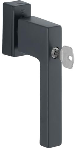 HOPPE 11738054 schwarz matt Fenstergriff Toulon Sperrzylinder, VK 32-42 mm, Aluminium