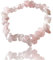 Steinfixx® - Echtes Rosenquarz Splitter-Armband *Liebe* - Hochwertiges Edelsteinarmband mit getrommelten Rosenquarz Splittern