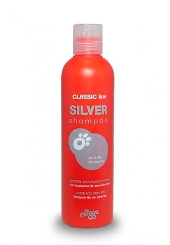 Nogga Silber-Shampoo für Hunde, speziell für weiße, schwarze, schokoladenbraune und graue Haare