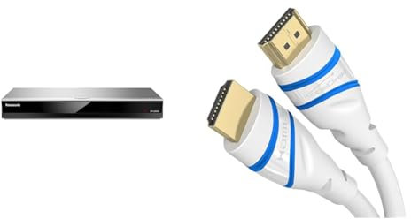 Panasonic DP-UB424EGS Ultra HD Blu-ray Player & KabelDirekt – 8K/4K HDMI-2.1-Kabel – 1 m