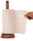 Papierhandtuchhalter aus Naturholz mit beschwerter Basis, freistehender Seidenpapierrollenspender für Badezimmer oder Küche, Organizer, 32 cm Ständer, passend für Rollen in Standardgröße, aus Holz