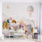 Bilderwelten Fototapete Kinderzimmer 96 x 96 cm Kinder Kindertapete Berge Boho Landschaft Vliestapete Tapete XXL Wanddeko Ideen
