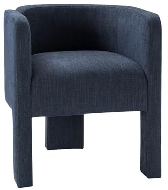 HULALA HOME Sessel, Loungesessel, Polstersessel mit Fassrückenlehne für Wohnzimmer und Schlafzimmer, Dunkelblau