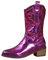 Ulalaza Stivali da donna Stivali da cowboy western Stivali da cowgirl al polpaccio Stivali con tacco spesso Stivali eleganti con tacco medio ricamati Stivali al ginocchio con punta squadrata