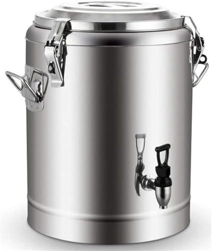 Dispensador de bebidas de acero inoxidable de 20 litros, termo con espiga, termo frío y caliente de 20 horas para café, jugo