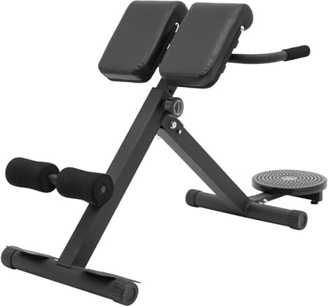 JDBDU Hyperextension Rückentrainer, Verstellbares Höhe Faltbare Bauchtrainer für Zuhause, Multifunktionale Bauch und Rückentrainer Trainingsbank bis 120 kg