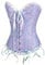 Womens Sexy Vintage Gothic Party Floral Lace Up Slim Corset Bustier Top Adult Bear Costume Cosplay Purple