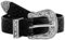 SCARLET DARKNESS Damen Mittelalter Ledergürtel Vintage Retro Geprägt Leather Belt Schwarz M
