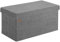 Casaria® Sitzbank mit Stauraum Anthrazit Cord inkl. 2 Boxen Faltbar Sitzbank 300kg Belastbar 76x38cm Truhe für Wohnzimmer Schlafzimmer Flur Truhenbank Bank
