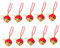 ABOOFAN 30St kleine Laterne chinesische hängende Laternen Fiesta farbige Laternen glühen Chinese New Year chinesisch neujahr Frühlingsfest Laternen dekorative Fensterlaternen Plastik rot