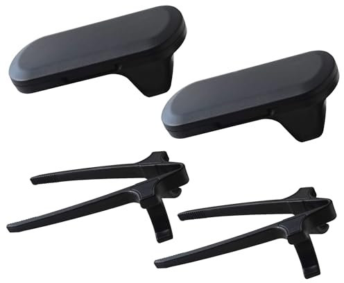 Fingerstäbchen Schwarz 2 Stück - Hand-Free Snacking Essstäbchen für Spieler mit Fall - Gaming Chip Stäbchen