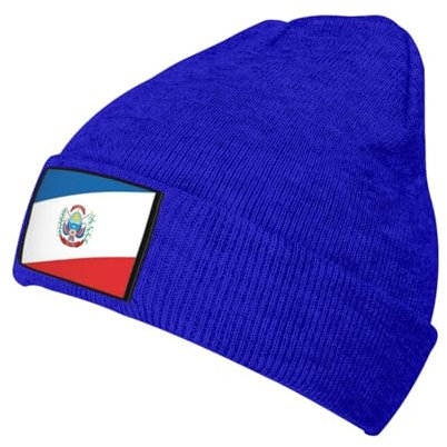 KWQDOZF Nova Bandeira De Itumbiara Beanie Unisex Strickmütze Acryl Cuff Cap Wintermützen Schwarz