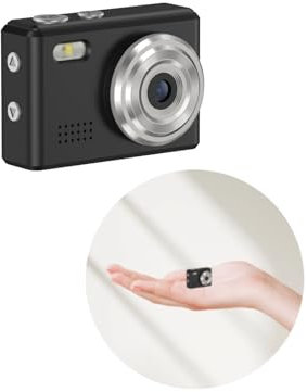 Fotocamera digitale ultra piccola, mini fotocamera, 2 megapixel, 1080p, foto, video, schermo da 0,96 pollici, schermo da 0,96 pollici, set portachiavi, portatile, comodo per principianti, scheda da 32