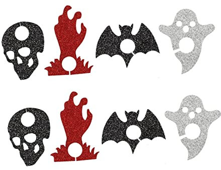 Alipis 1 Satz 1Set Halloween Tischdekorationen Der Ring Gläser Bierkrüge Rotwein Biergläser Halloween Party Cup Ring Glas Marker Erkenner Party Cup Dekoration Nicht 8 Stück