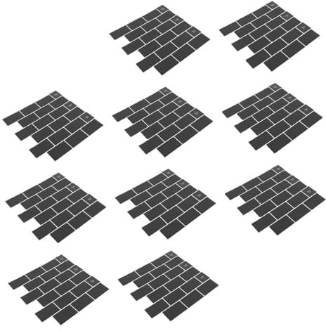 Angoily 10fogli Piastrelle Autoadesive Per Cucina e Bagno Rivestimento e Facile Da Pulire Design Realistico