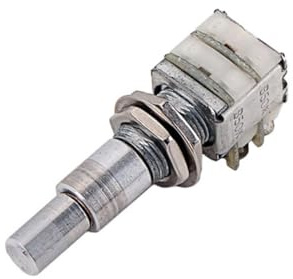 HAMPPLIES Bk Stacked Potentiometer Mit Mittelrastung Für Gitarre Und Bass Hochwertiger Dual-pot Für Präzise Lautstärke Und Klangregelung Silber