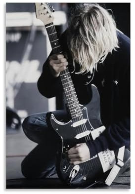 TUWQYEQ Kurt Cobain Poster, Wandkunst, ästhetisches Leinwandbild, Poster, Vintage-Gemälde für Zimmer, 30 x 45 cm, ungerahmt, 12
