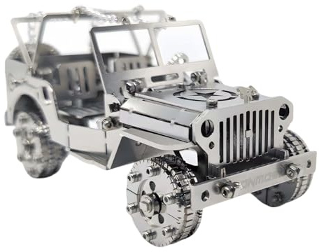 TechSpieler 3D Metall Auto Puzzle, Iron Blood Combat Vehicle 3D Steampunk Mechanisches Metall Bausatz Modell, Kreatives Deko-Geschenk für Jeep Fans