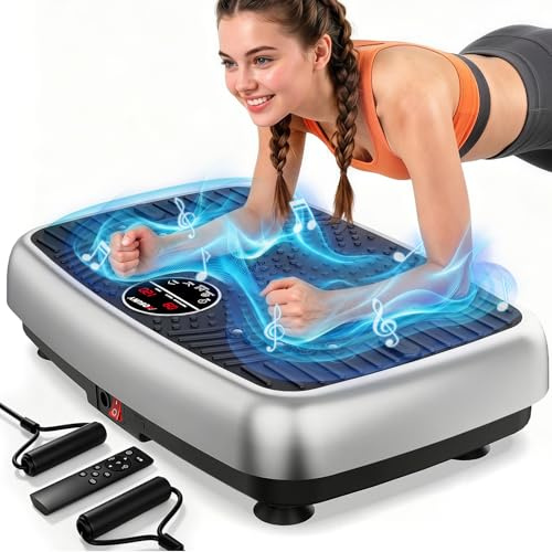 Vibration Plate, 2026 Powerful Vibration Plate Exercise Machine With Dual Motors, Comfortable Silicone Pad, 204 kg Weight Capacity Vibration Plate For Lymphatic Drainage & Weight Loss