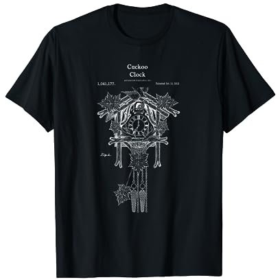Vintage Kuckucksuhr Vogel Shirt deutschen schwarz Forest T-Shirt