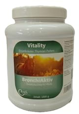 Vitality BronchiAktiv Pellets - getrocknete Thymiankräuter für Pferde, Atemwegskräuter naturrein ohne Zusätze (1000 g)